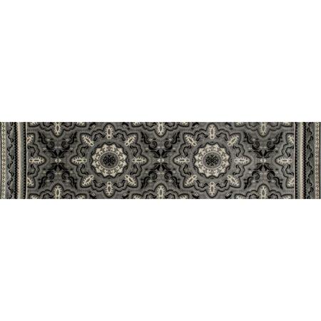 ART CARPET 2 x 8 ft. Milan Collection Fanciful Woven Area Rug Runner, Gray 24316
